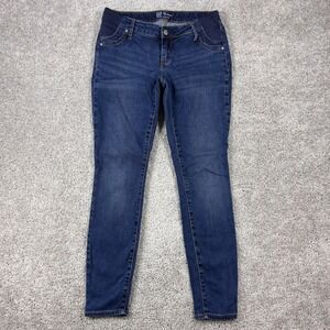 Gap Maternity True Skinny Jeans 27R Dark Wash Blue Side Panel Low Rise Denim